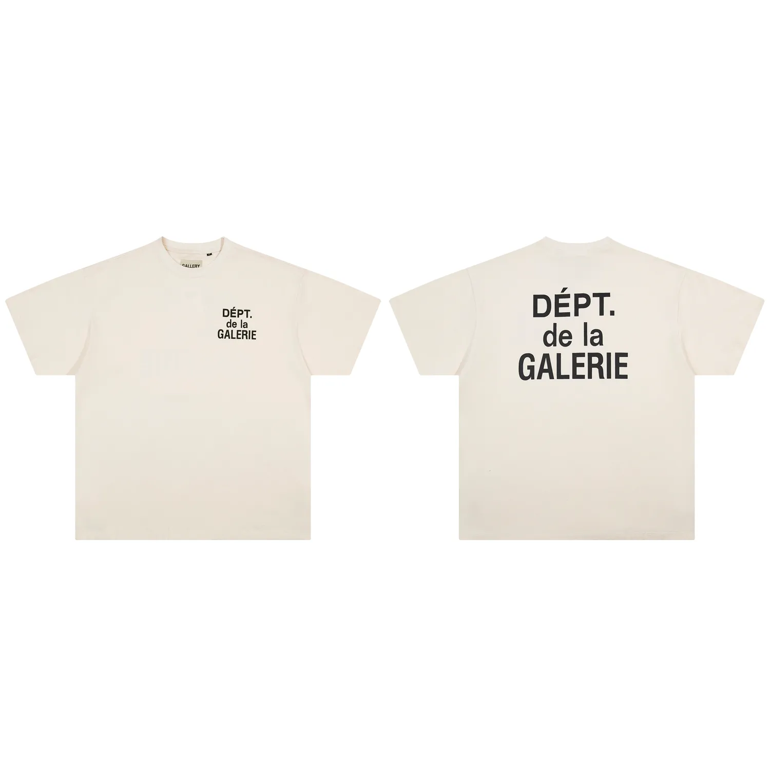 648#Gallery Dept New Classic Basic French Letters LOGO Basic Slogan Round Neck Short Sleeve T-Shirt Pure Cotton Tee Royal Blue Red Lake Blue Apricot Print Blue Apricot Print Black S～XL p90